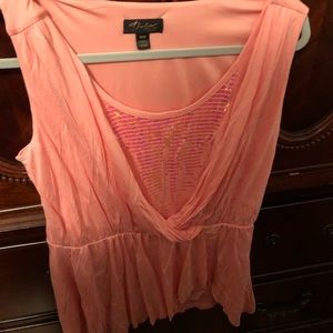Pink sequin top
